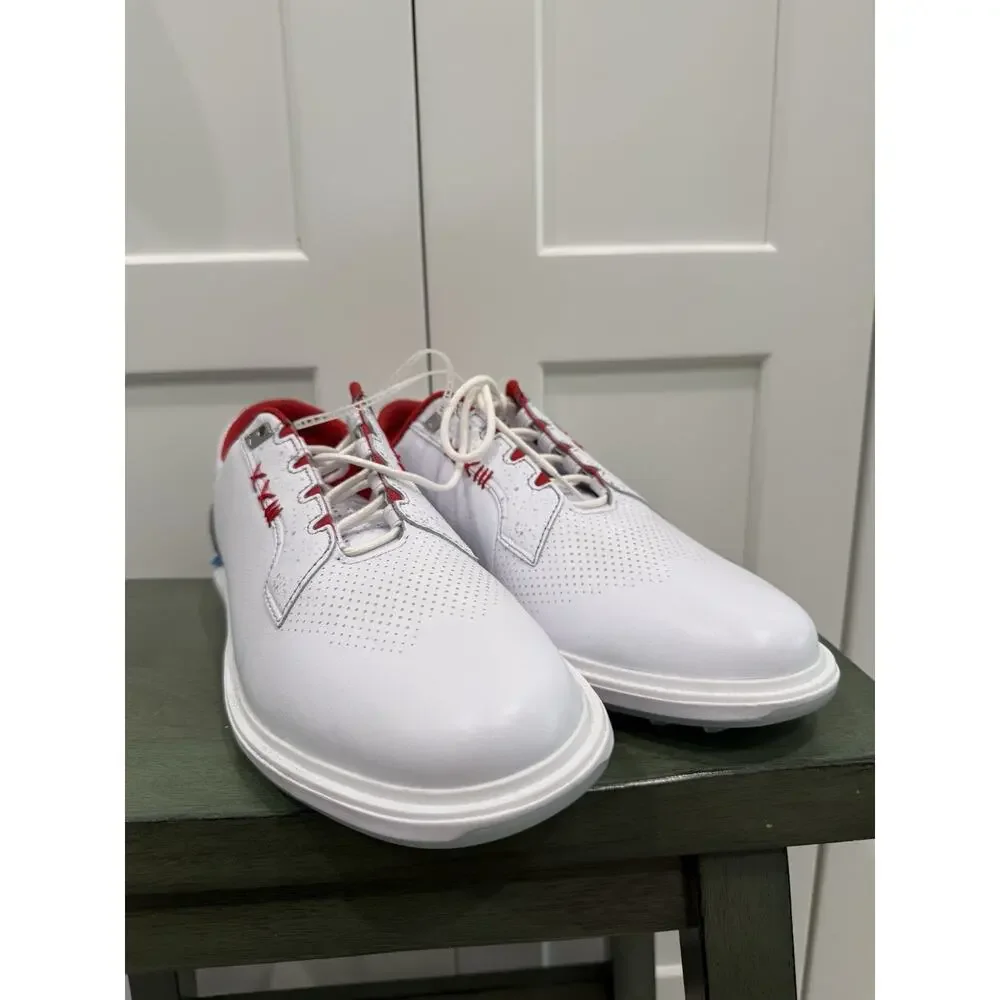 New Nike Jordan ADG 5 Golf Shoes White Fire Red Size 10 FQ6642-101